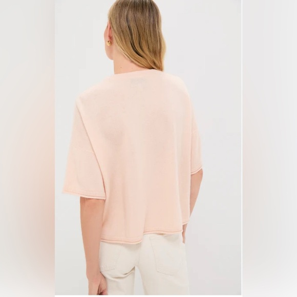 NWT TUCKERNUCK Pink Tan Cashmere Structured T-shirt, Medium - Picture 3 of 8